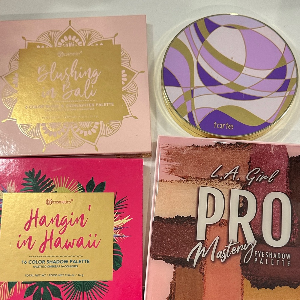 Tarte, BH Cosmetics and LA girl palettes